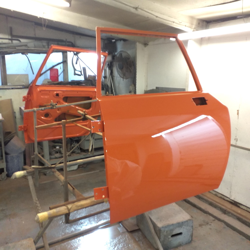 GS doors in spray booth